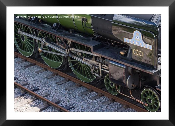 Locomotive wheels Framed Mounted Print by Sue Wood