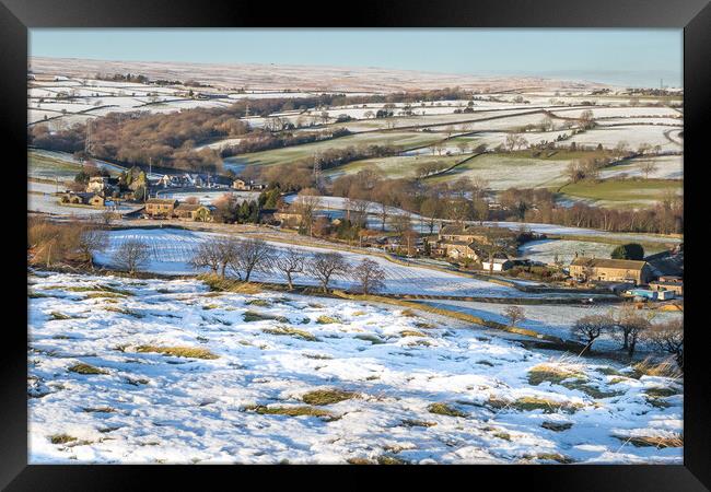 Yorkshire in Winter.  Framed Print by Ros Crosland