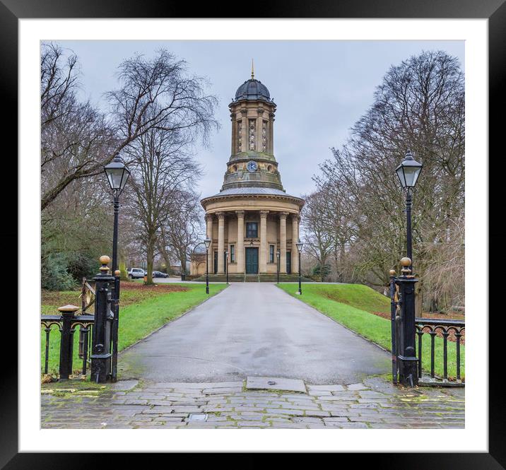 Saltaire United Reformed Church in West Yorkshire. Framed Mounted Print by Ros Crosland