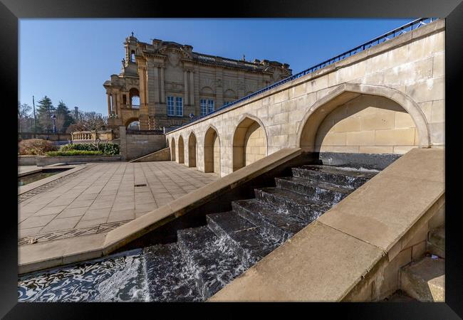 Cartwright Hall and Mughal Water Garden in Lister  Framed Print by Ros Crosland