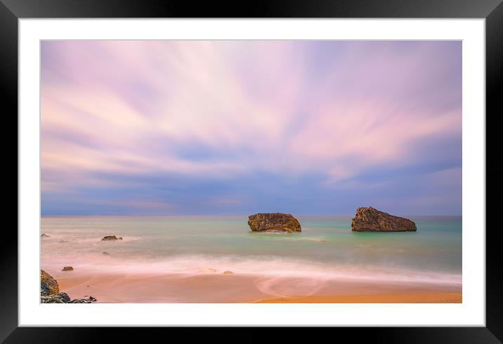 The Biarritz Twins Framed Mounted Print by Marcel de Groot