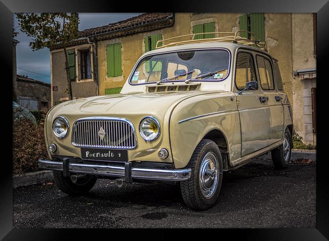 Classic Renault type 4 - Beige Framed Print by Marcel de Groot