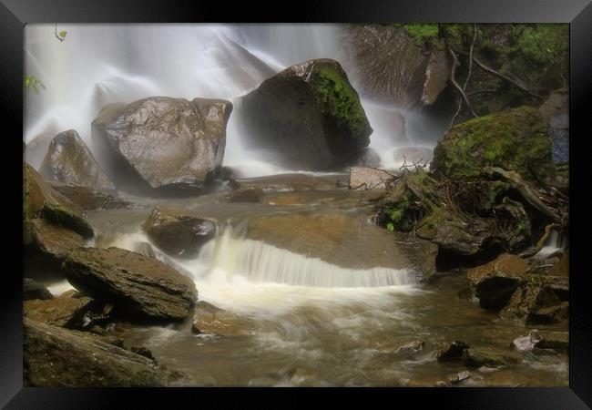 The bottom of the falls Framed Print by J Hartley