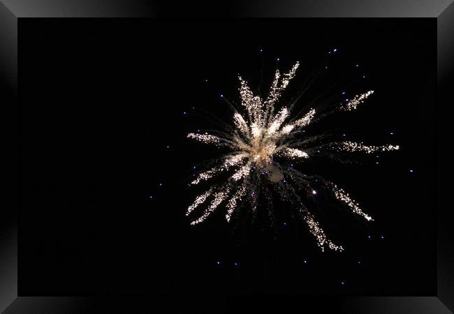 Exploding Firework Framed Print by J Hartley
