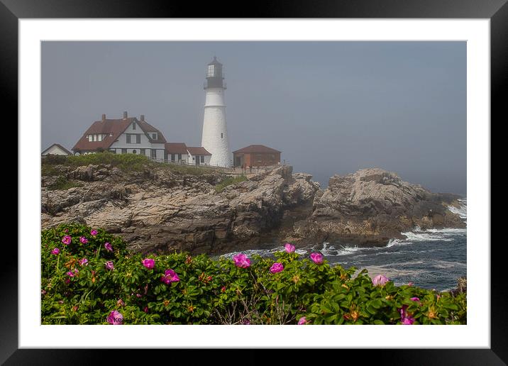 Portland Head lighthouse Maine Framed Mounted Print by Jo Anne Keasler