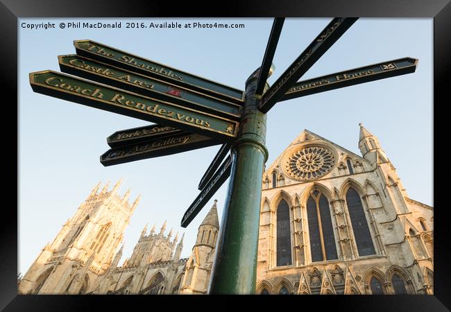 Heavenly Signals, York Minster Framed Print by Phil MacDonald