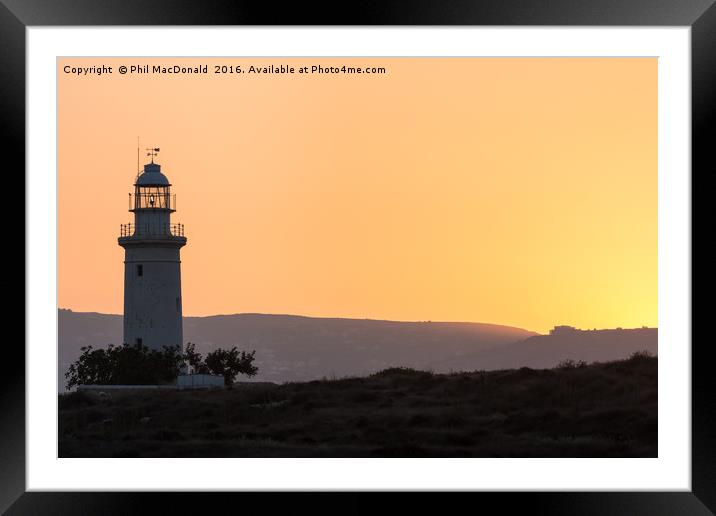 Pathos Lighthouse Dawn Framed Mounted Print by Phil MacDonald
