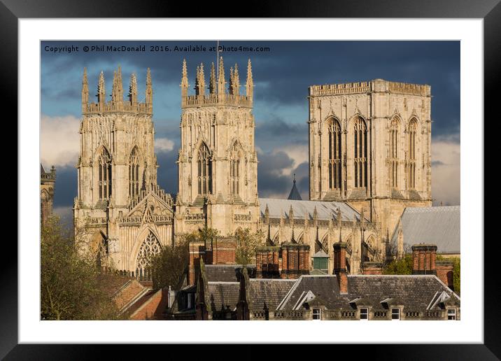 York Minster from the City Walls Framed Mounted Print by Phil MacDonald