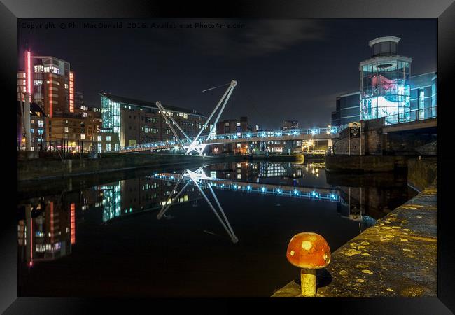 After Hours, Leeds Dock Reflections Framed Print by Phil MacDonald