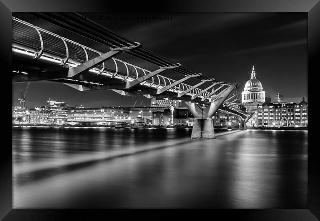 St Paul's Cathedral and City of London Framed Print by Phil MacDonald