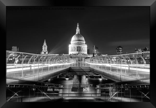 St Paul's Cathedral and City of London Framed Print by Phil MacDonald