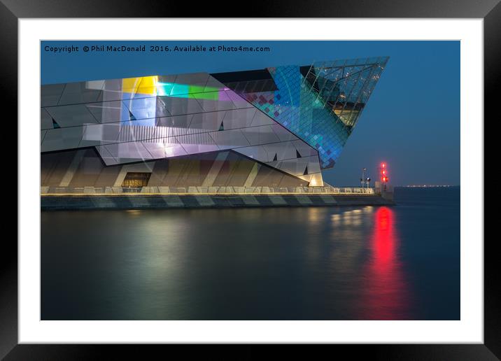 The Deep in Hull, Test Screen on the Humber Framed Mounted Print by Phil MacDonald