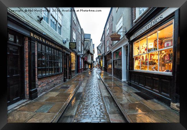 The Shambles, York : 05 of 07 Images Framed Print by Phil MacDonald