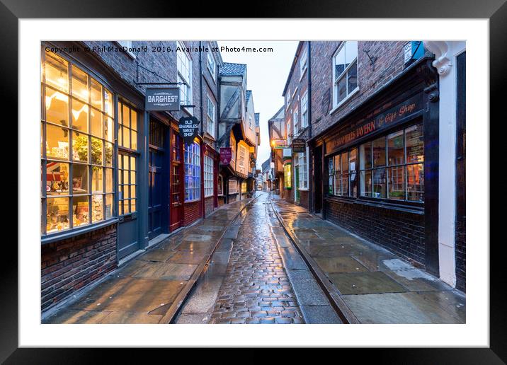 The Shambles, York : 06 of 07 Images Framed Mounted Print by Phil MacDonald