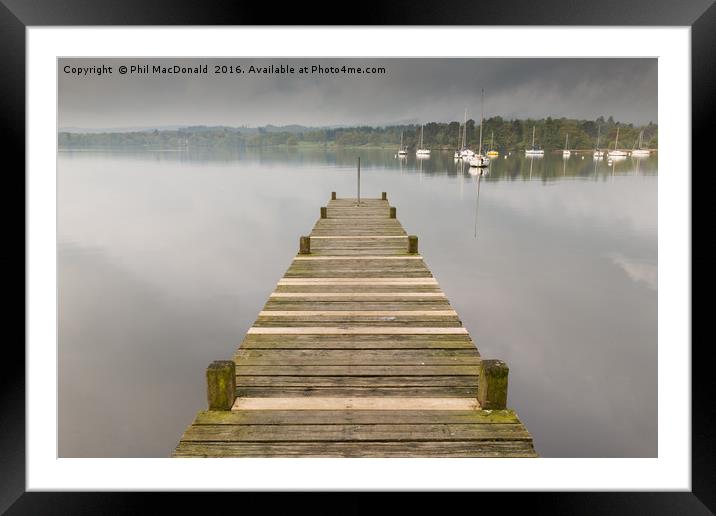 Sunrise Jetty, Windermere in the UK Lake District Framed Mounted Print by Phil MacDonald