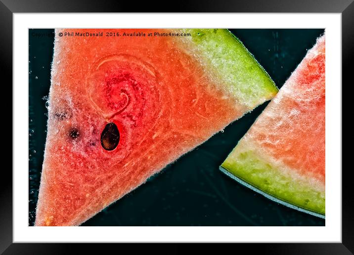 Melon Fizz Framed Mounted Print by Phil MacDonald