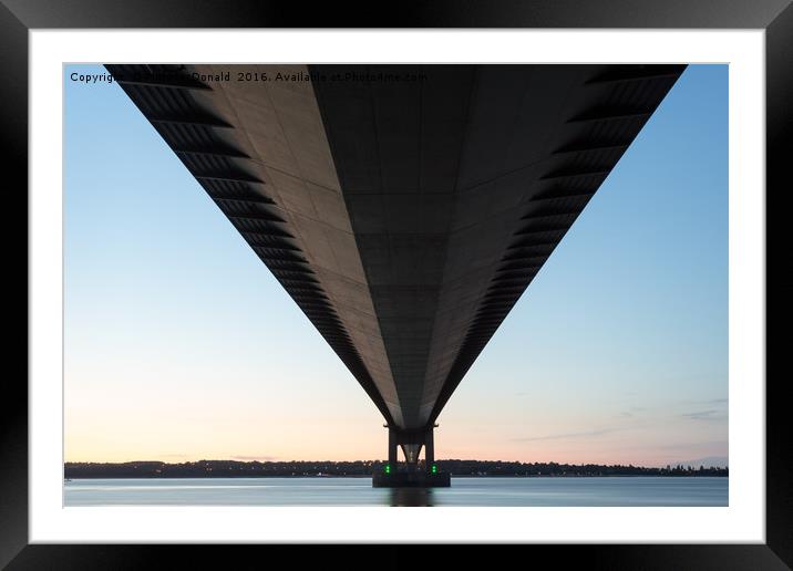 Under the Humber Bridge, Hull Framed Mounted Print by Phil MacDonald