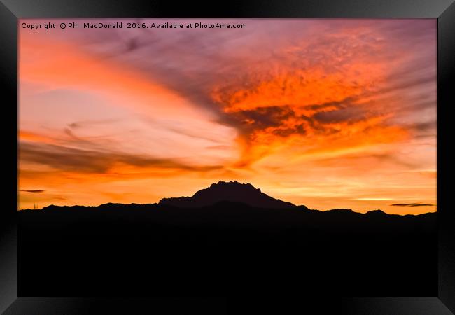 Mount Kinabalu Sunrise, Borneo Framed Print by Phil MacDonald