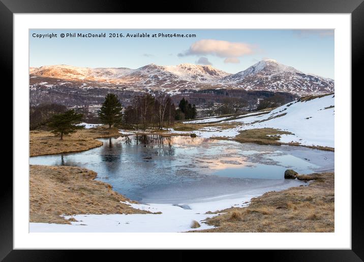 Kelly Hall Tarn, Coniston Framed Mounted Print by Phil MacDonald