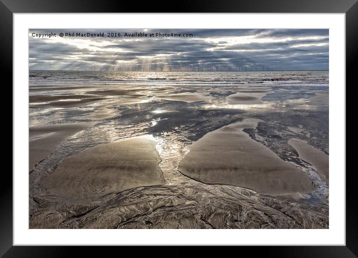 Wind Turbine Farm, Kilnsea near Spurn Head Framed Mounted Print by Phil MacDonald