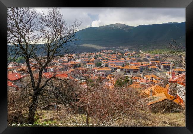 Agios Athanasios, Greece traditional village. Framed Print by Theocharis Charitonidis