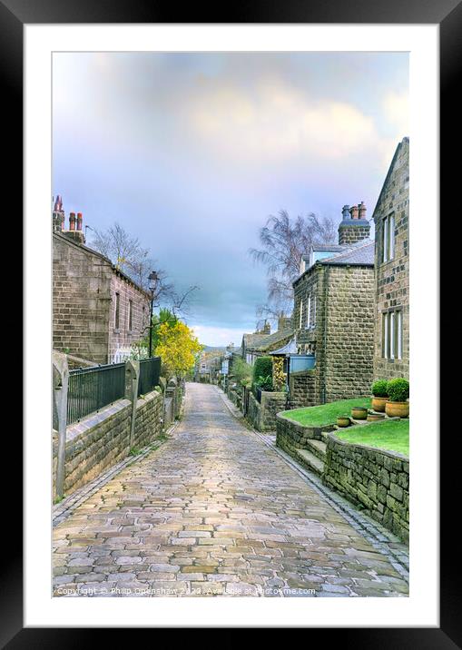 Heptonstall in West Yorkshire Framed Mounted Print by Philip Openshaw