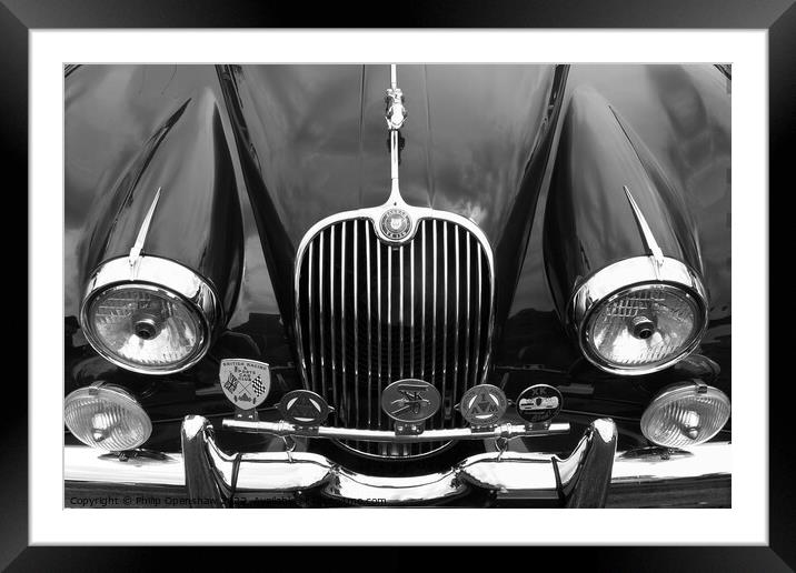 Vintage Jaguar XK 150 Car Framed Mounted Print by Philip Openshaw