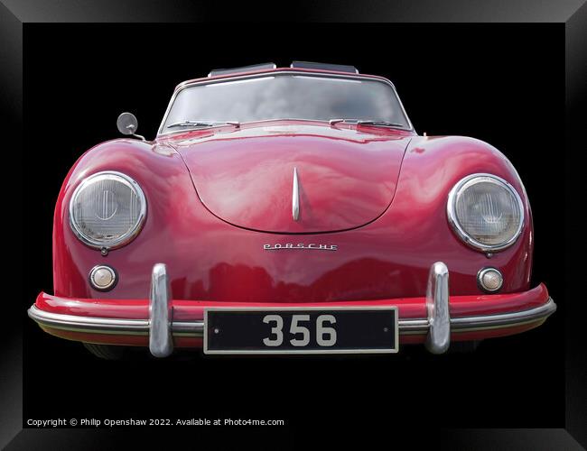 1954 Red Porsche 356  Framed Print by Philip Openshaw