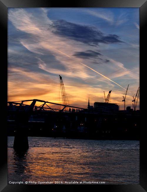Millennium Bridge, London Framed Print by Philip Openshaw