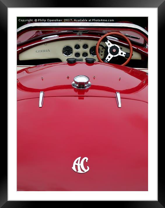 Vintage AC Cobra  Framed Mounted Print by Philip Openshaw
