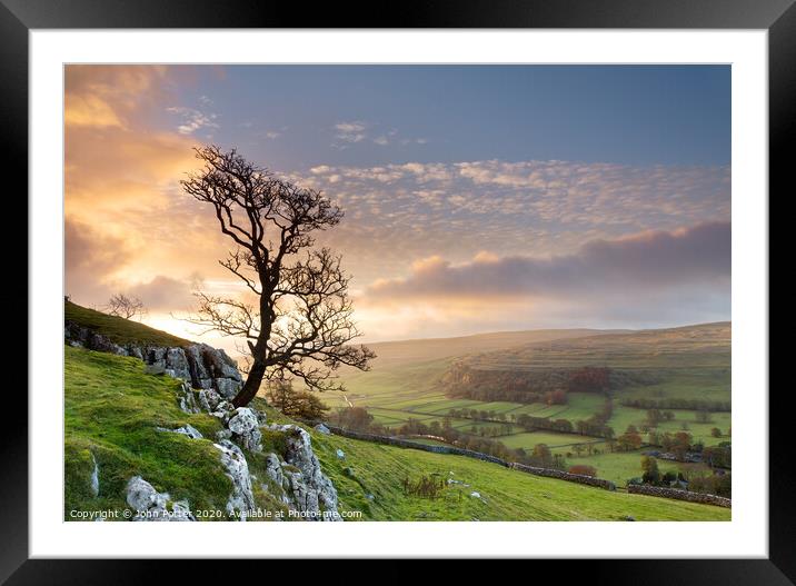 Arncliffe Daybreak Framed Mounted Print by John Potter