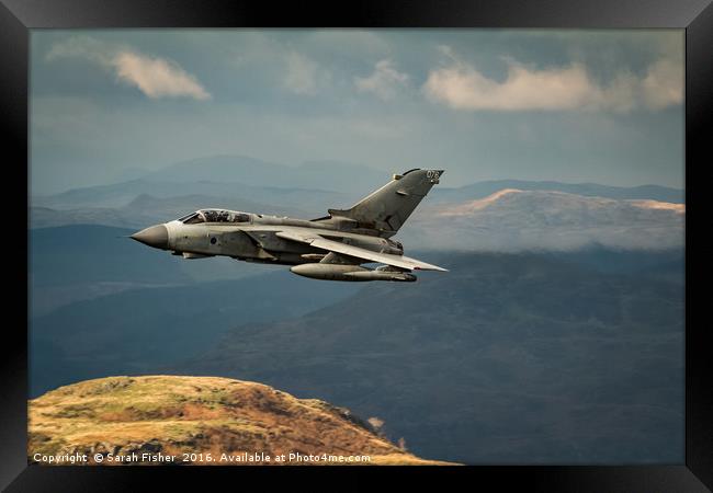 RAF Marham Tornado in the Mach loop Framed Print by Sarah Fisher