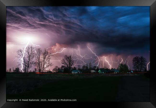 Thunderstorm Framed Print by Paweł Radomski