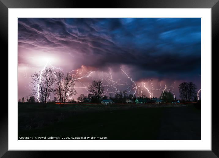 Thunderstorm Framed Mounted Print by Paweł Radomski
