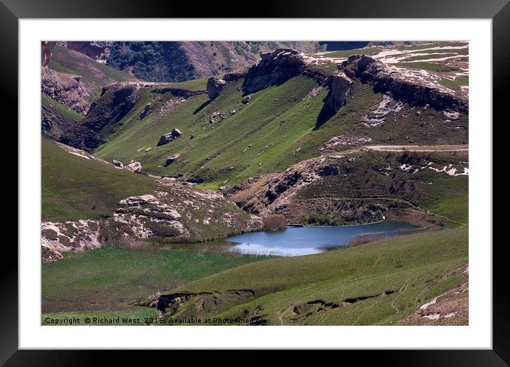 Dam in the Maluti moutains Framed Mounted Print by Richard West