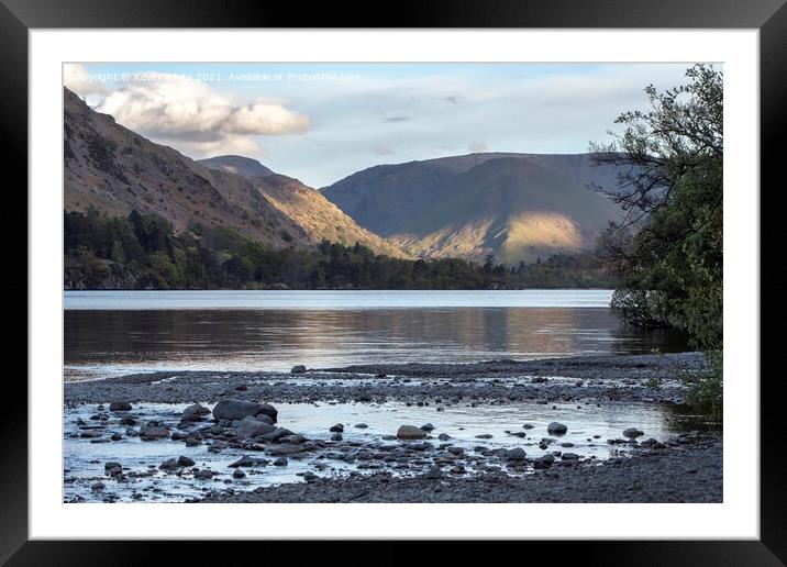 Ullswater with a touch of evening sun Framed Mounted Print by Kevin White