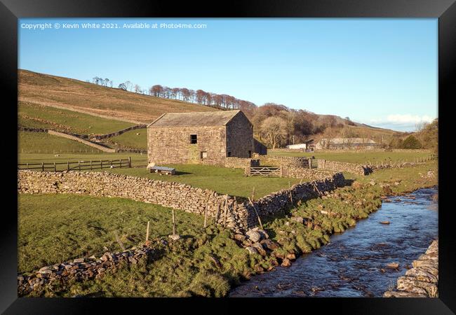 Yorkshire farm Hawes Framed Print by Kevin White