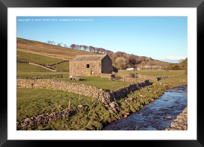 Yorkshire farm Hawes Framed Mounted Print by Kevin White