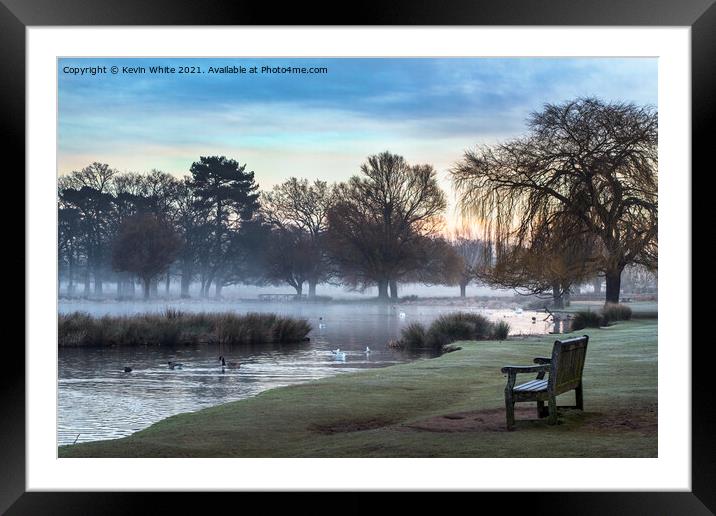 Cold day in Surrey Framed Mounted Print by Kevin White