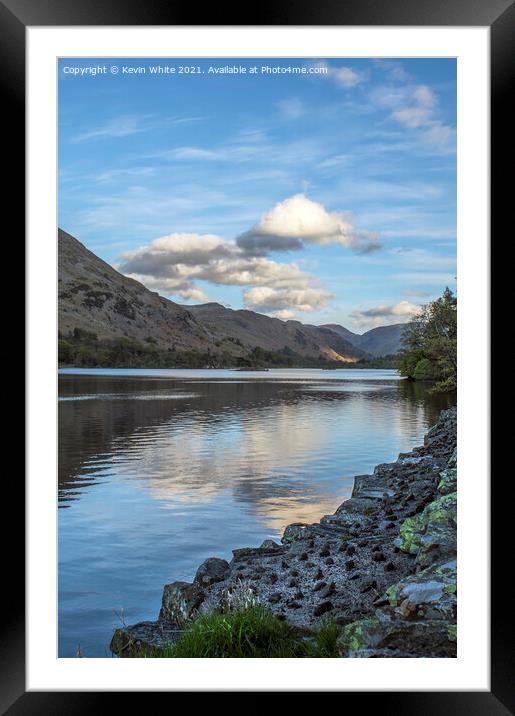 Spring evening at Ullswater Framed Mounted Print by Kevin White