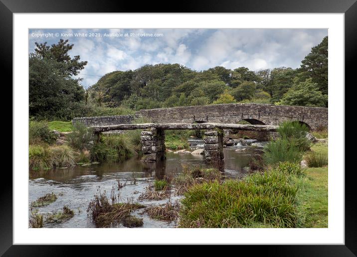 Clappers Bridge and road bridge Framed Mounted Print by Kevin White
