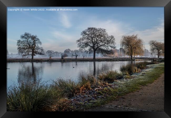 Cold January mornings in Surrey Framed Print by Kevin White