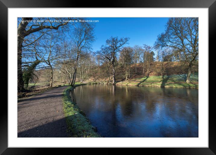 Layer of thin ice Framed Mounted Print by Kevin White