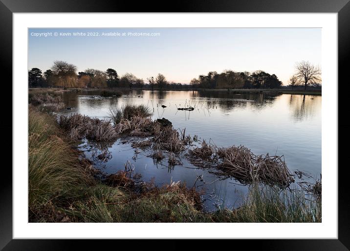Early cold February morning Framed Mounted Print by Kevin White