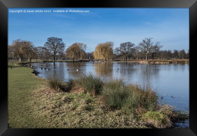 The boat pond Framed Print by Kevin White