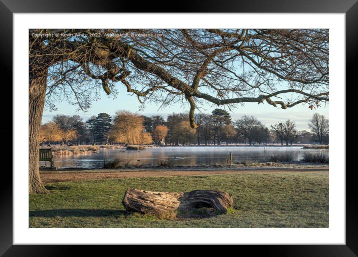 A little morning mist Framed Mounted Print by Kevin White