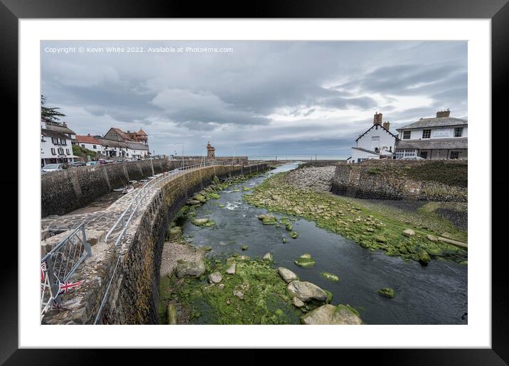 The tide is out at Lynmouth Framed Mounted Print by Kevin White