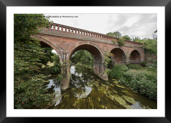 Old railway bridge in Leatherhead Framed Mounted Print by Kevin White