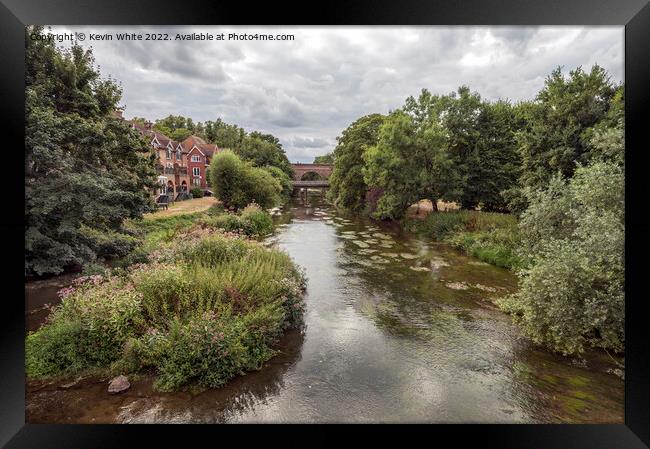 Vista from road bridge Leatherhead Framed Print by Kevin White