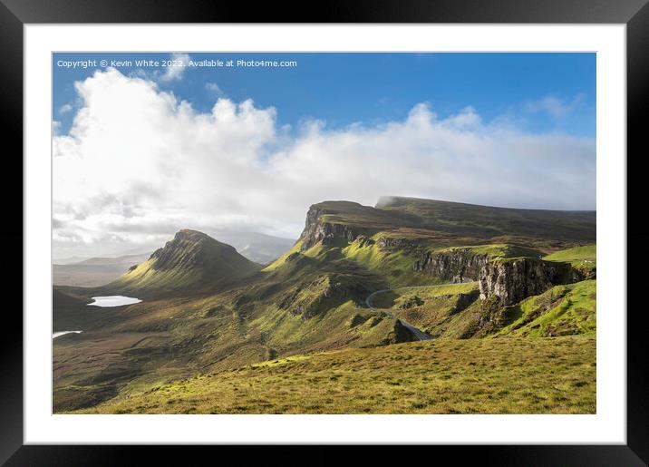 Sun breaking through over the Quiraing Framed Mounted Print by Kevin White